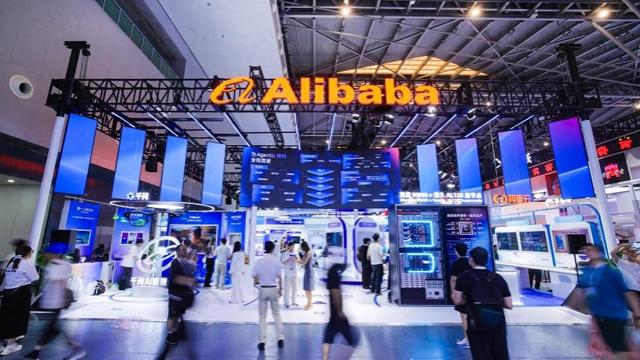 图为世界人工智能大会阿里巴巴展区。